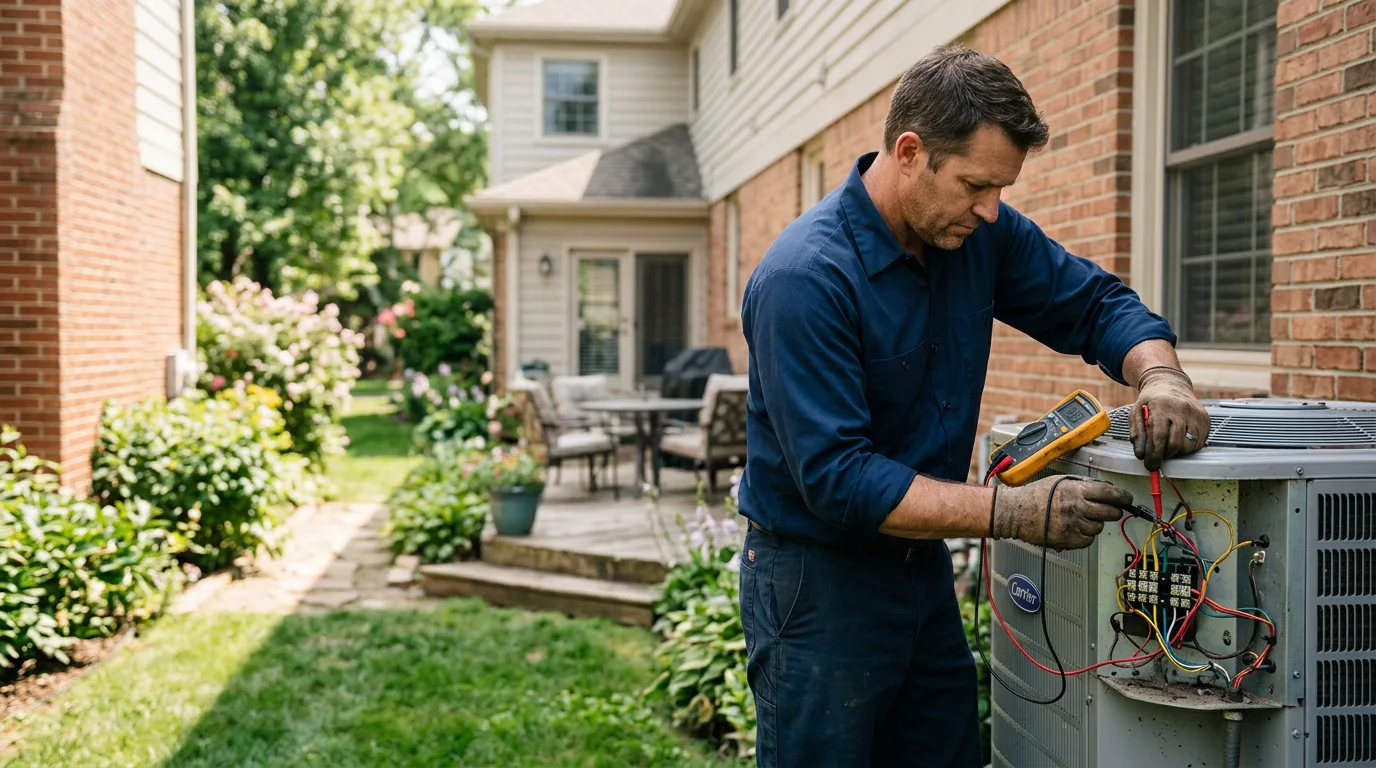 HVAC technician working near Davisville, WV